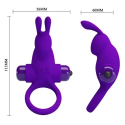 Pretty Love Cockring vibrant Dick Rabbit Pretty Love 30mm Violet